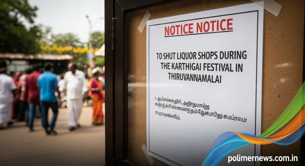 To shut liquor shops during the Karthigai festival in Thiruvannamalai